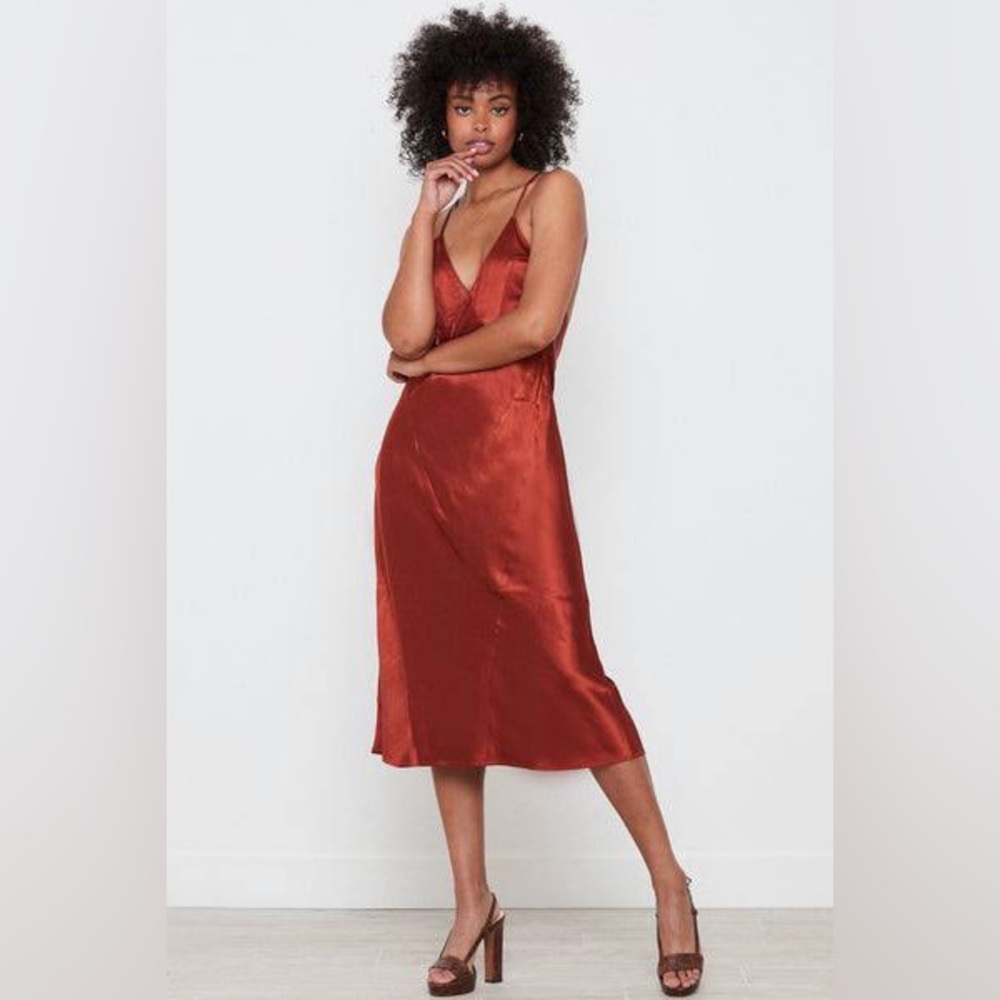Rust/Blush Chelsea28 Midi Slip Dress